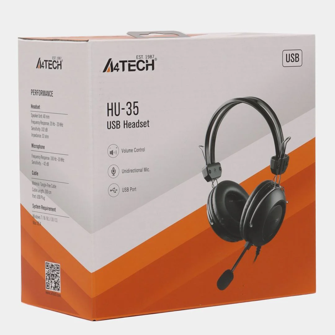 A4Tech HU-35 Stereo Headset – Popular Headset Product for Reliable Everyday Use